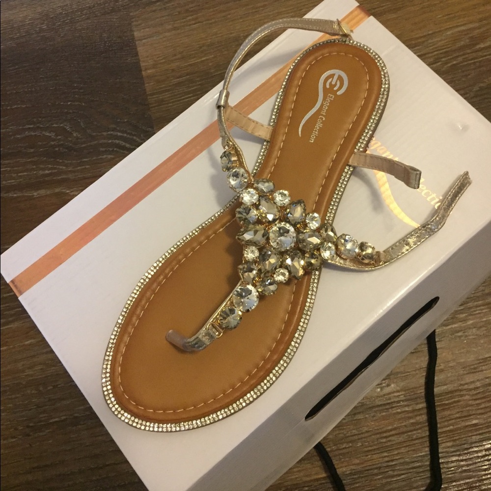 Gold sandals
